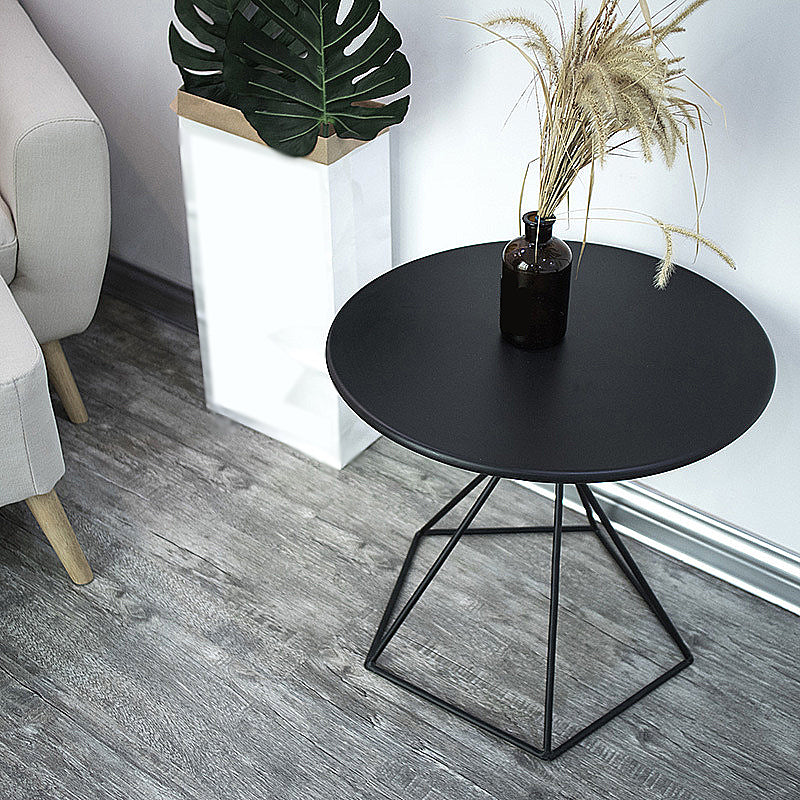 Modern Frame End Table Marble/metal Top Round Side Table for Living Room