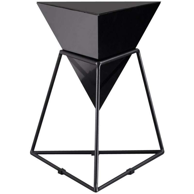 21.6"H Modern Metal Frame Base Solid Color Triangle Coffee Table End Table
