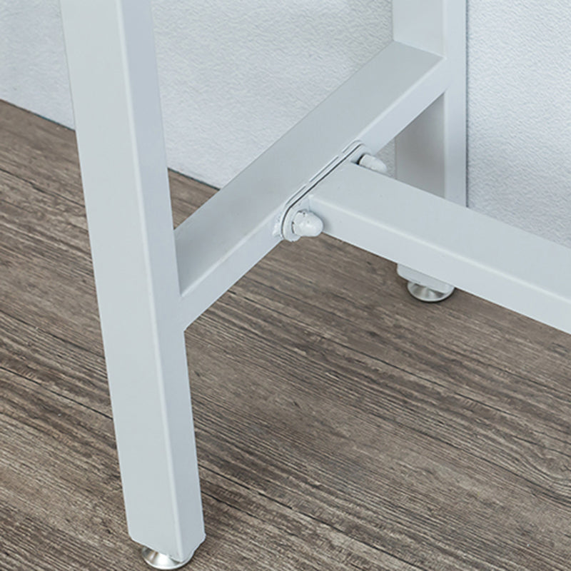 Indoor Wood Counter Wine Table Rectangle Natural and White Bar Height Pub Table