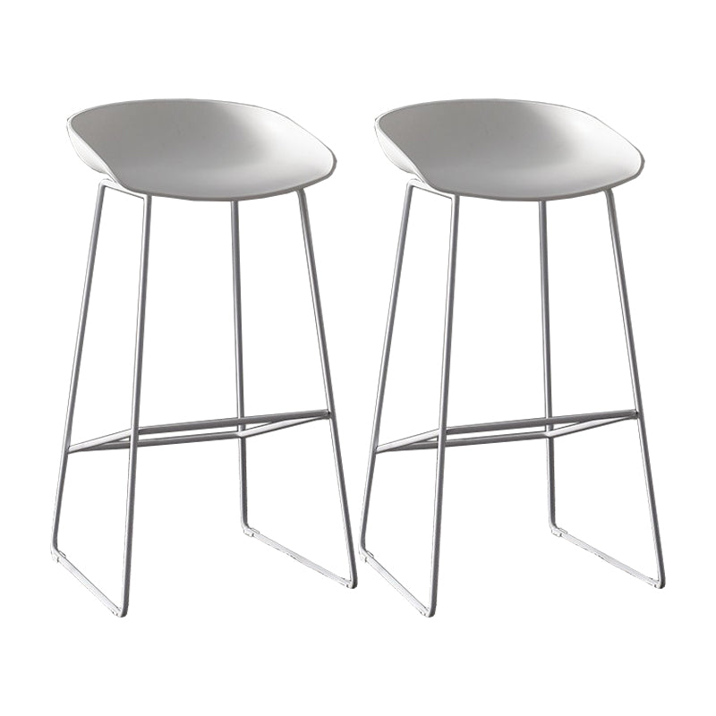 Modern Bar and Counter Stool Low Back Bar and Counter Stool with Sled Base