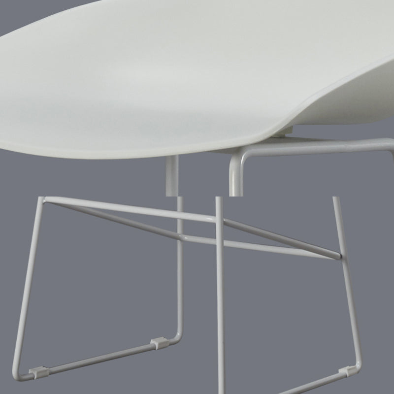 Modern Bar and Counter Stool Low Back Bar and Counter Stool with Sled Base