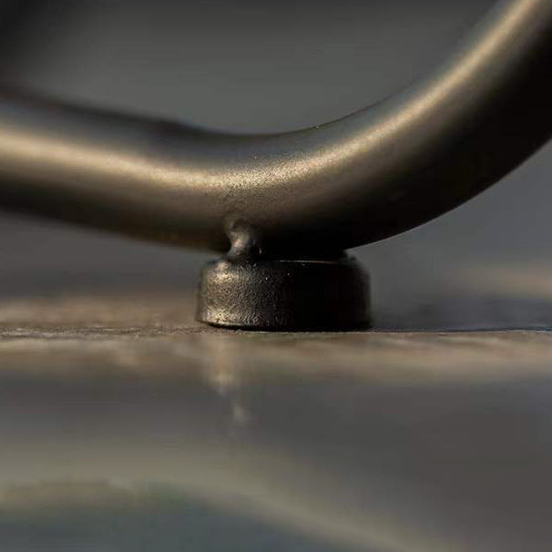 Modern Saddle Seat Bar Stool Wood and Metal Indoor Counter-height Stool