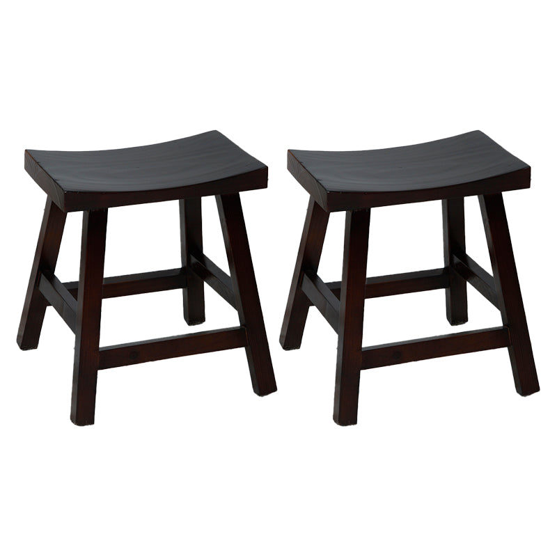 Contoured Seat Footrest Counter-height Stool Modern Solid Wood Counter and Bar Stool