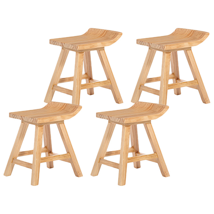 Restaurant Modern Simple Barstool Wood 4 Legs Bar Stool with Pedal