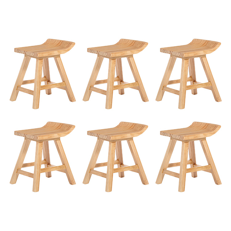 Restaurant Modern Simple Barstool Wood 4 Legs Bar Stool with Pedal