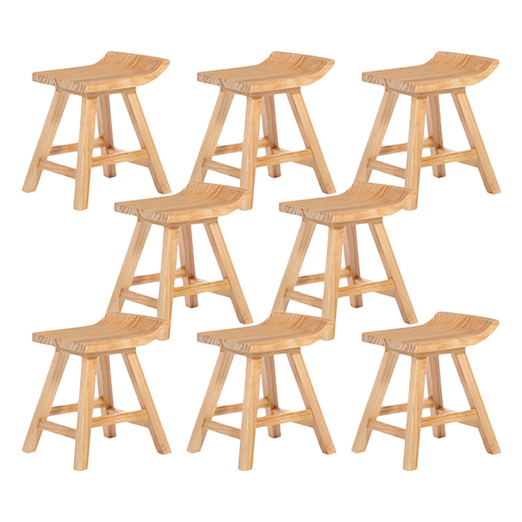 Restaurant Modern Simple Barstool Wood 4 Legs Bar Stool with Pedal