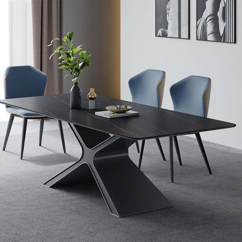 Designer Style Sintered Stone Top Dining Set Rectangle 1/4/5/6 Pieces Dining Table Set