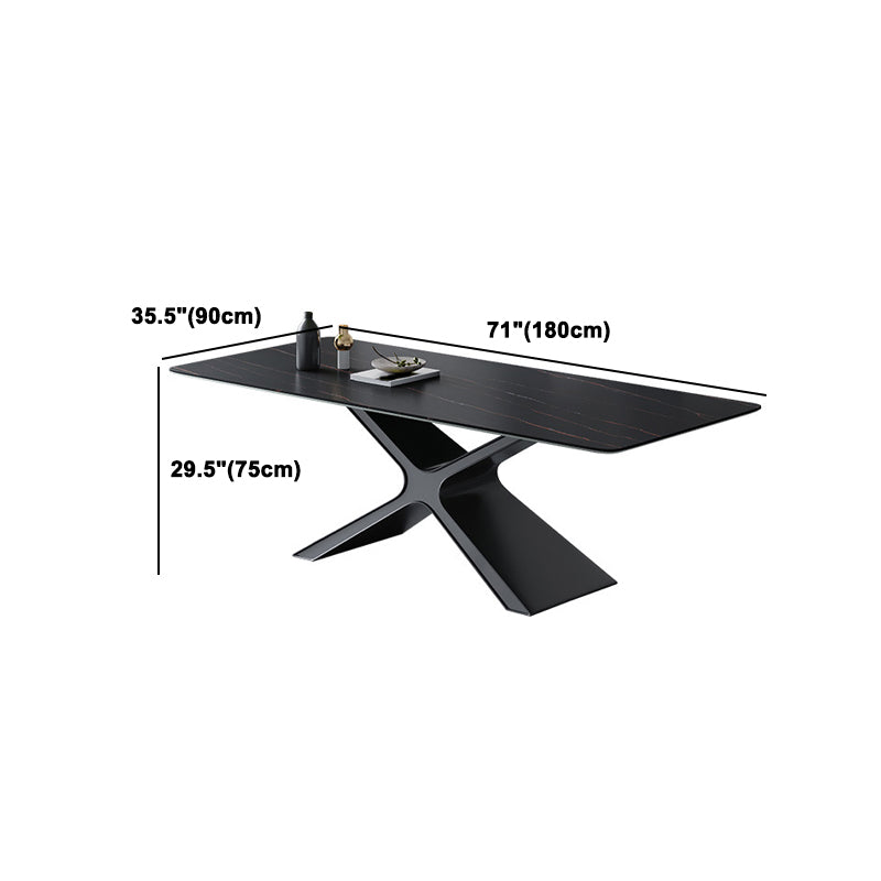 Designer Style Sintered Stone Top Dining Set Rectangle 1/4/5/6 Pieces Dining Table Set
