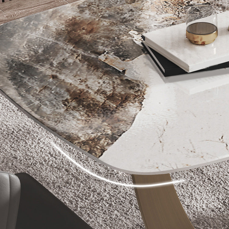 Nordic Glam Style Sintered Stone Round Table Set 1/5/6 Pieces Dining Set