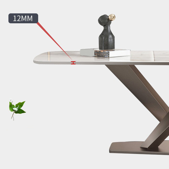 Nordic Glam Style Sintered Stone Round Table Set 1/4/5/7 Pieces Dining Set