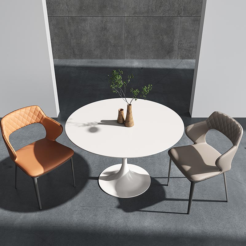 Sintered Stone Home Dining Table Modern Pedestal Dining Room Table