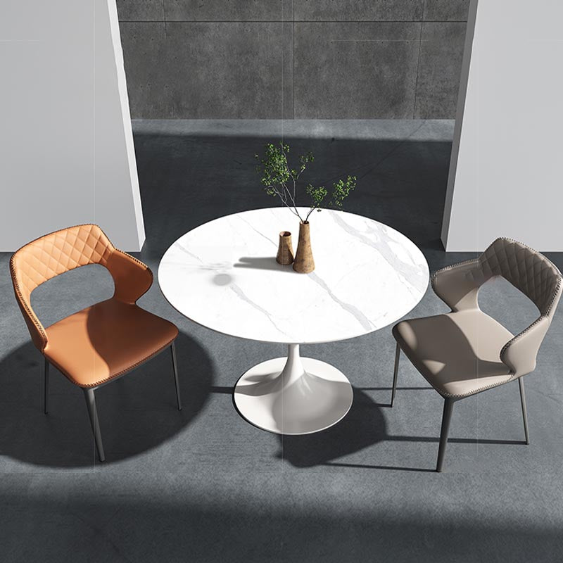 Sintered Stone Home Dining Table Modern Pedestal Dining Room Table