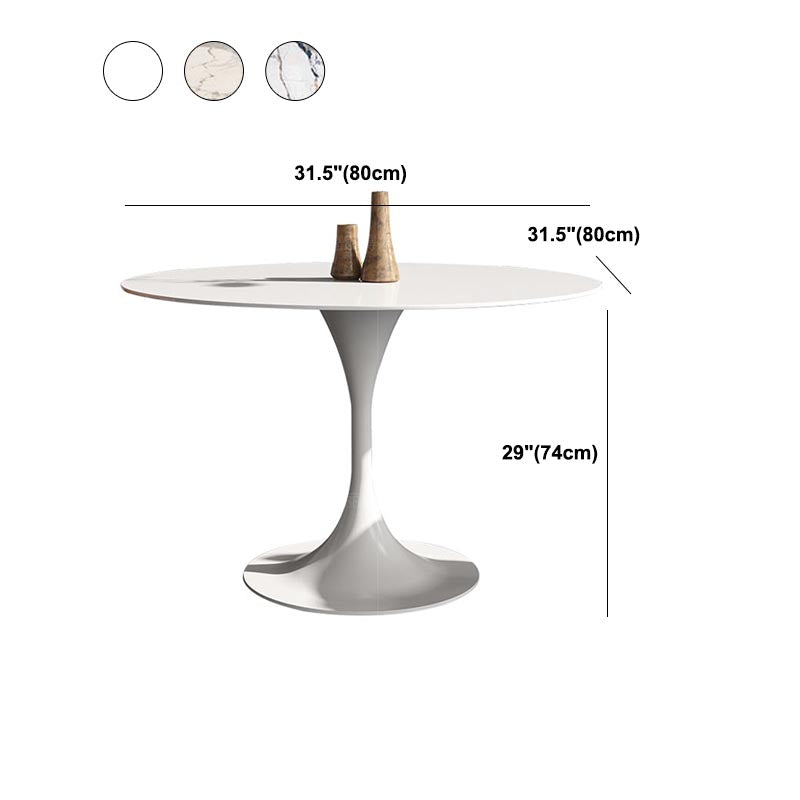 Sintered Stone Home Dining Table Modern Pedestal Dining Room Table