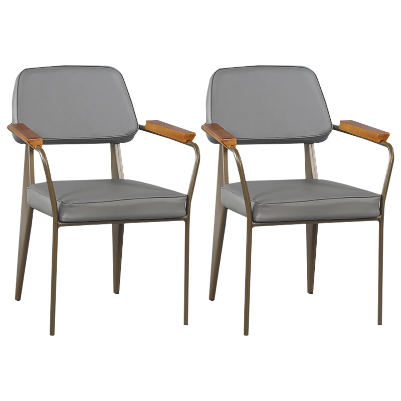 Metal Industrial Arm Chair Open Back Dining Kitchen Room Chair