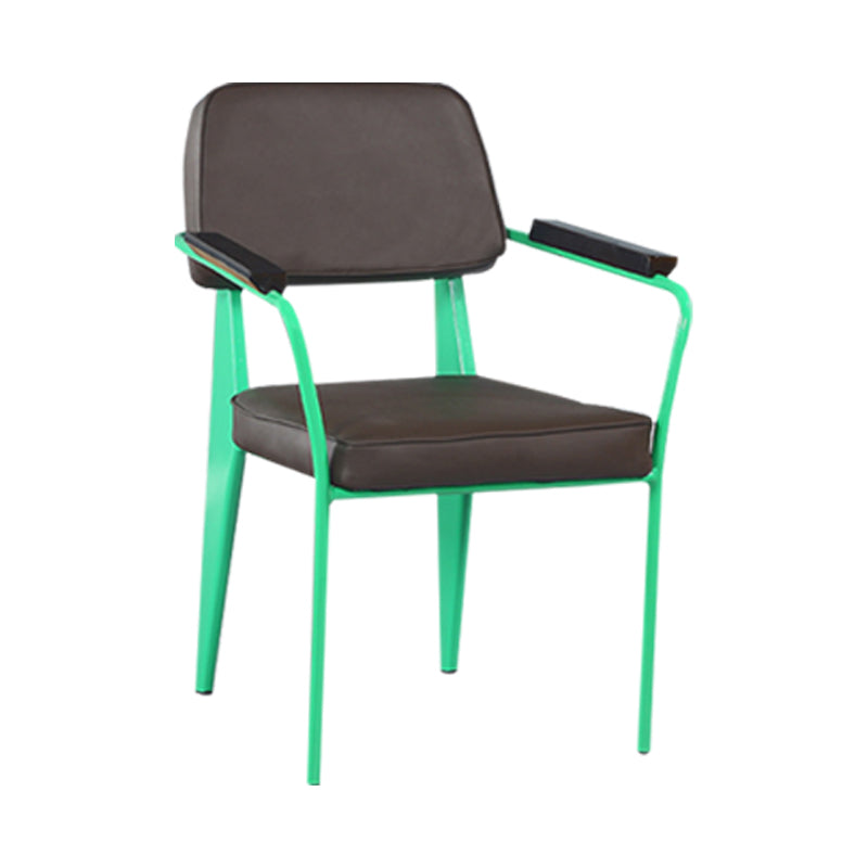 Metal Industrial Arm Chair Open Back Dining Kitchen Room Chair