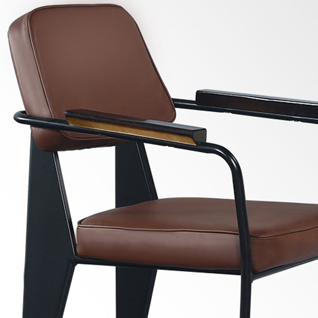Metal Industrial Arm Chair Open Back Dining Kitchen Room Chair