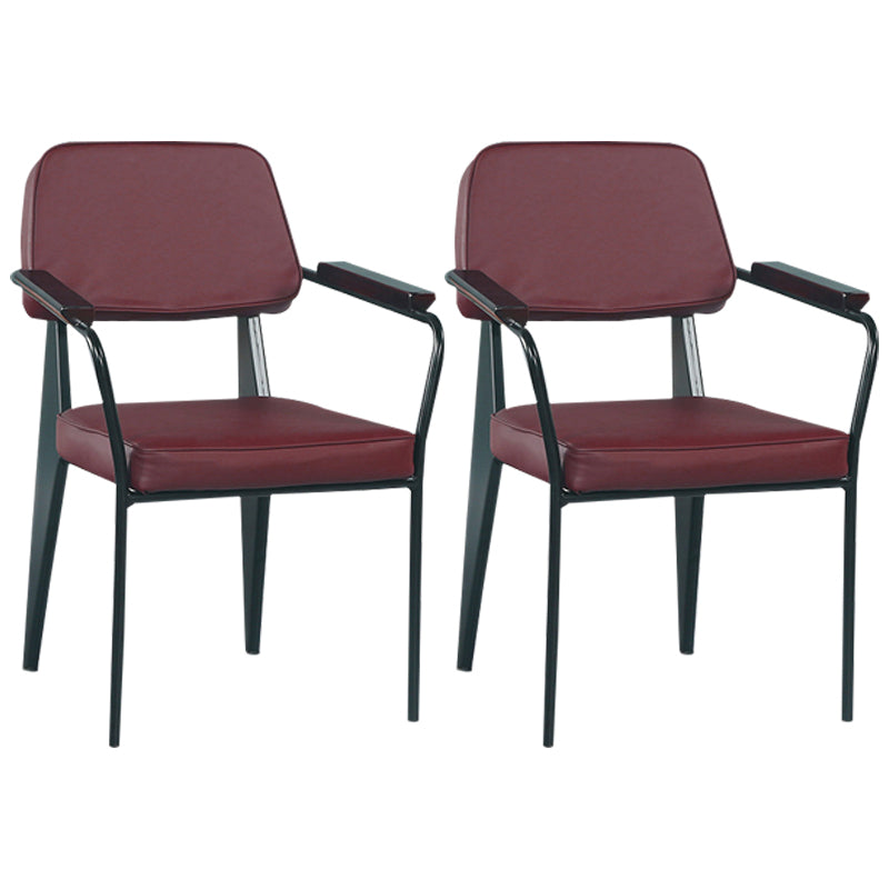 Metal Industrial Arm Chair Open Back Dining Kitchen Room Chair