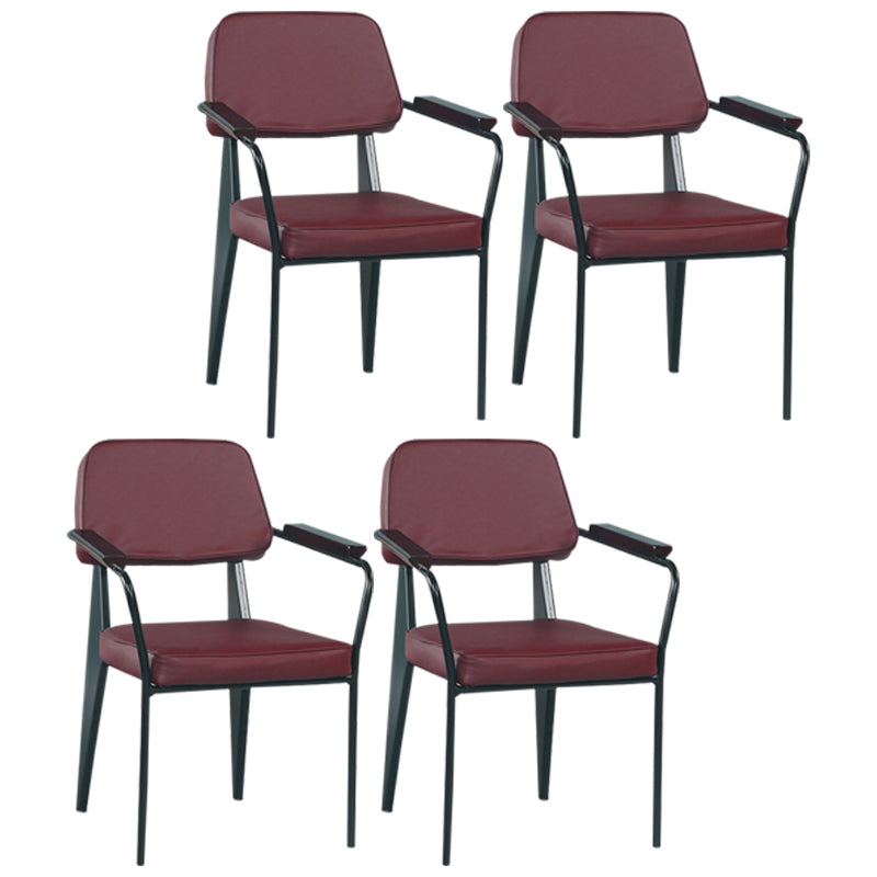 Metal Industrial Arm Chair Open Back Dining Kitchen Room Chair