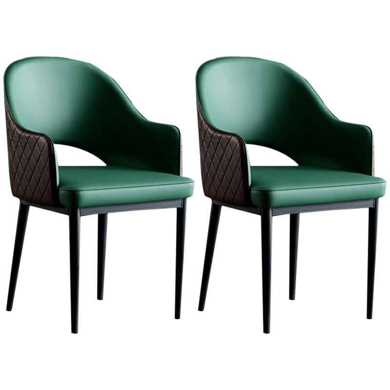 Industrial Dining Room Side Chairs Kitchen Open Back Chair with Arm