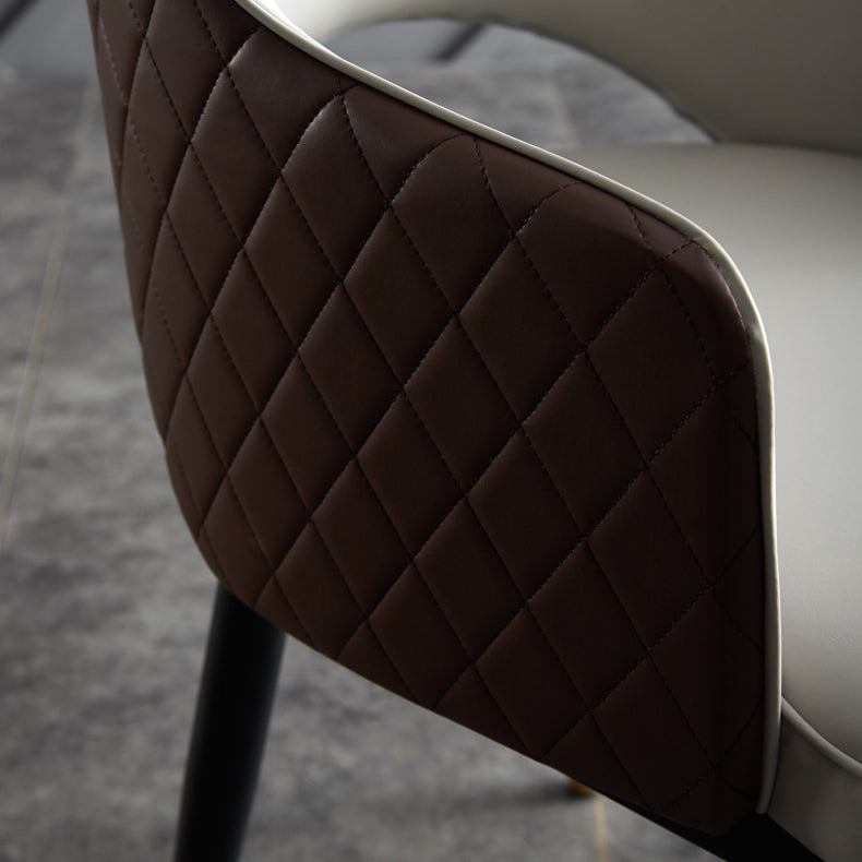 Industrial Dining Room Side Chairs Kitchen Open Back Chair with Arm