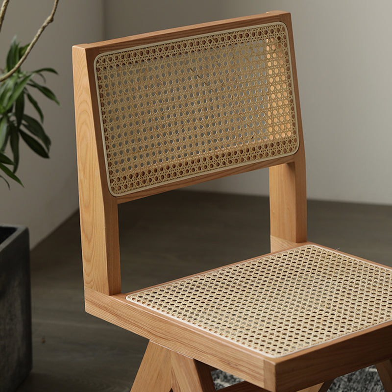 Traditional Dining Chair Wooden Open Back Side Chair for Home