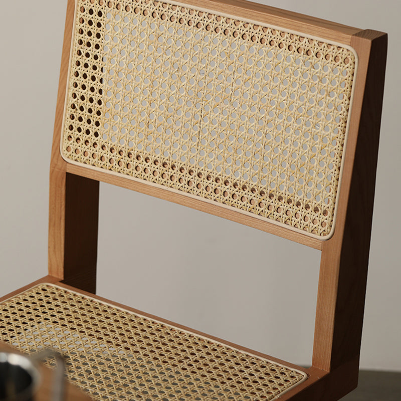 Traditional Dining Chair Wooden Open Back Side Chair for Home