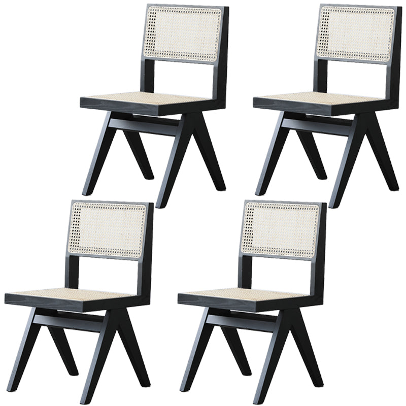 Traditional Dining Chair Wooden Open Back Side Chair for Home