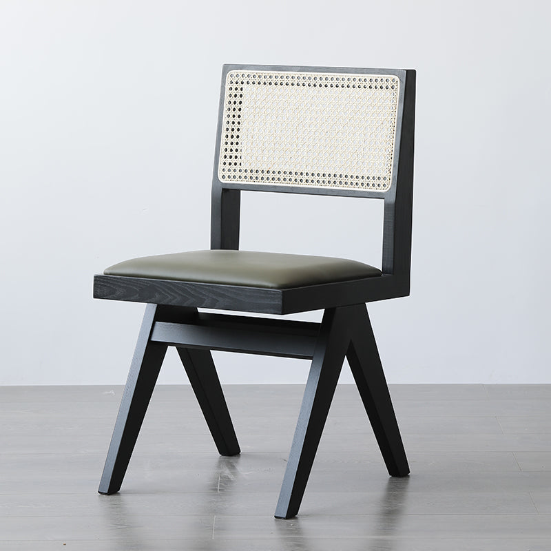 Traditional Dining Chair Wooden Open Back Side Chair for Home