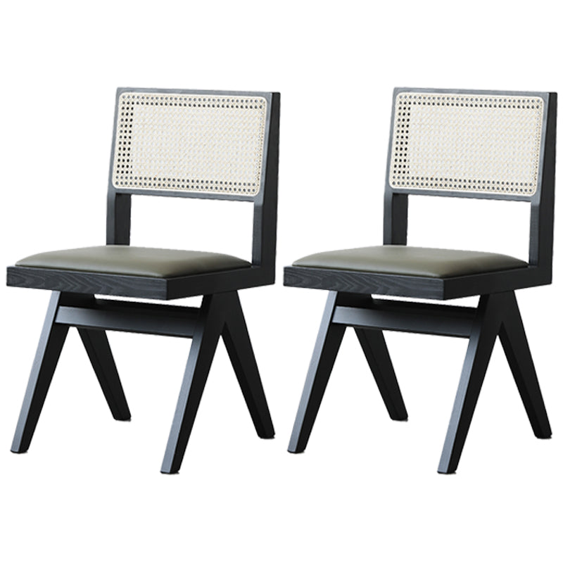 Traditional Dining Chair Wooden Open Back Side Chair for Home