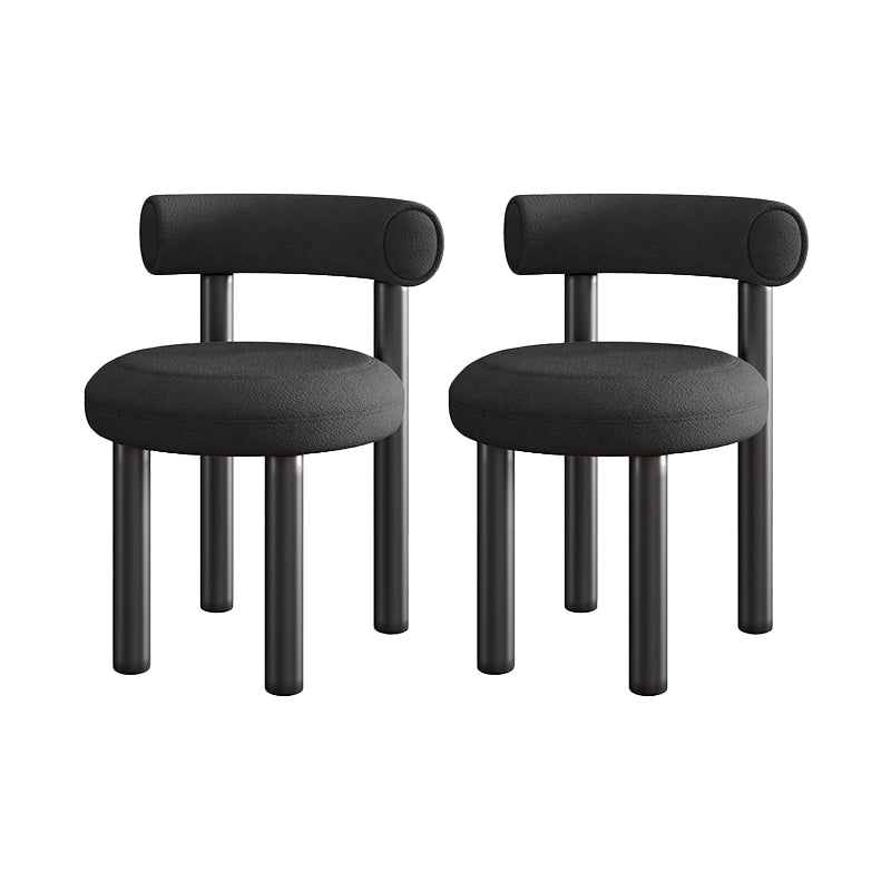 Contemporary Velvet Dining Armless Chair Metal Dining Chairs for Home Use