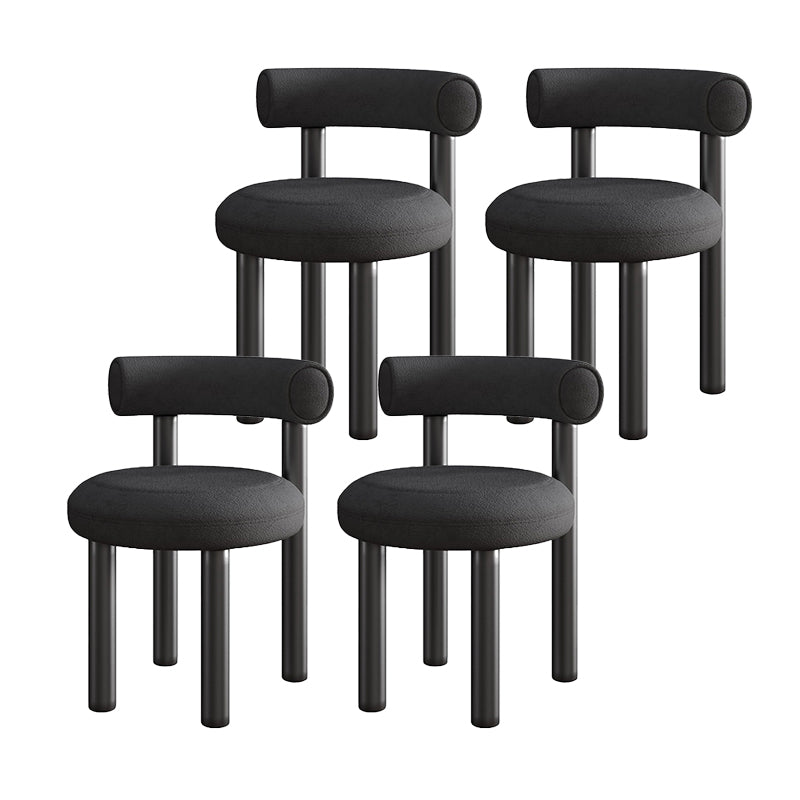 Contemporary Velvet Dining Armless Chair Metal Dining Chairs for Home Use