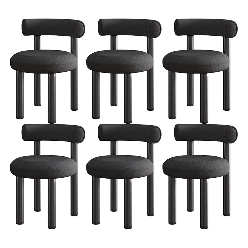 Contemporary Velvet Dining Armless Chair Metal Dining Chairs for Home Use