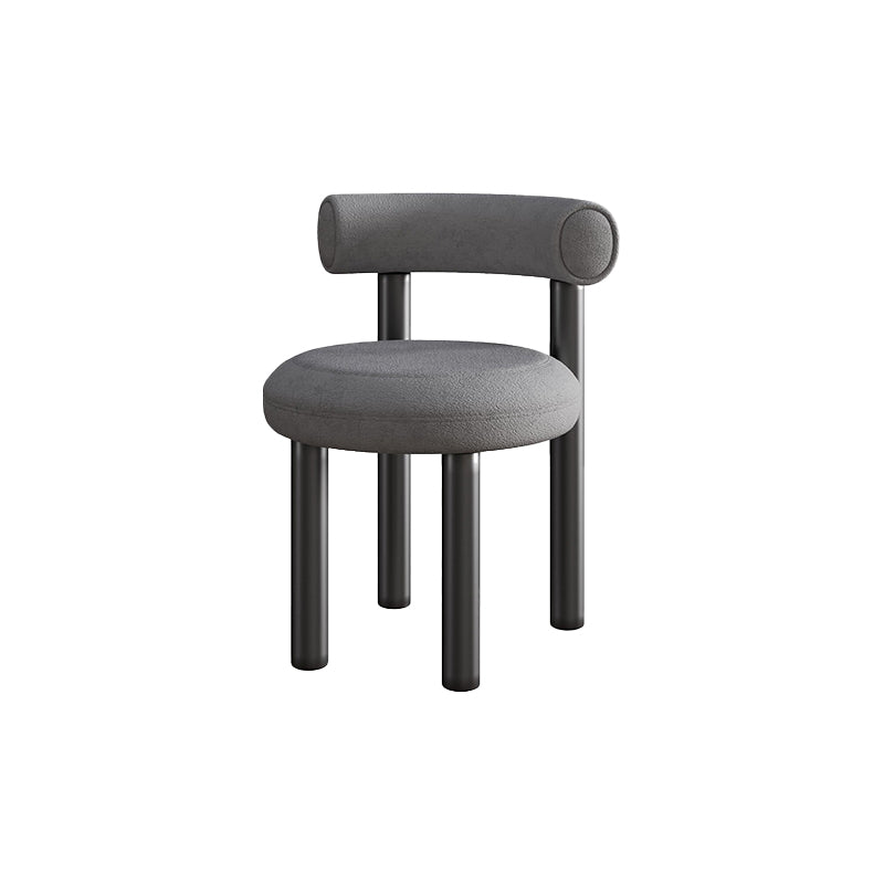 Contemporary Velvet Dining Armless Chair Metal Dining Chairs for Home Use