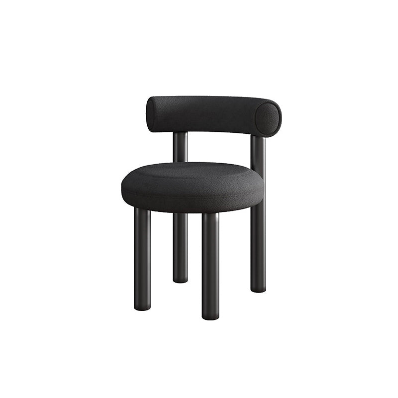 Contemporary Velvet Dining Armless Chair Metal Dining Chairs for Home Use