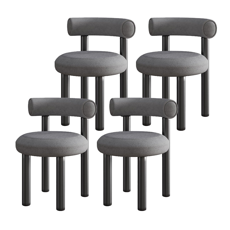 Contemporary Velvet Dining Armless Chair Metal Dining Chairs for Home Use
