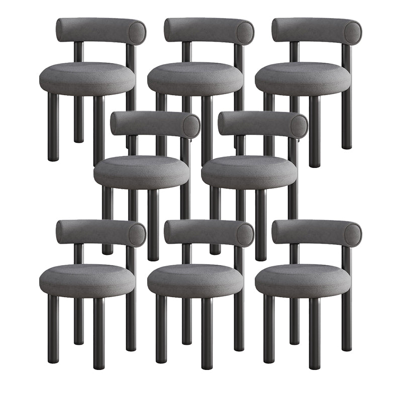 Contemporary Velvet Dining Armless Chair Metal Dining Chairs for Home Use