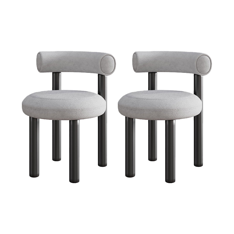 Contemporary Velvet Dining Armless Chair Metal Dining Chairs for Home Use