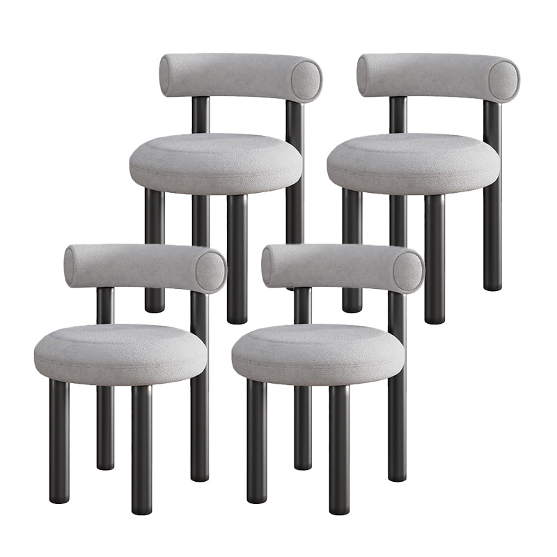 Contemporary Velvet Dining Armless Chair Metal Dining Chairs for Home Use