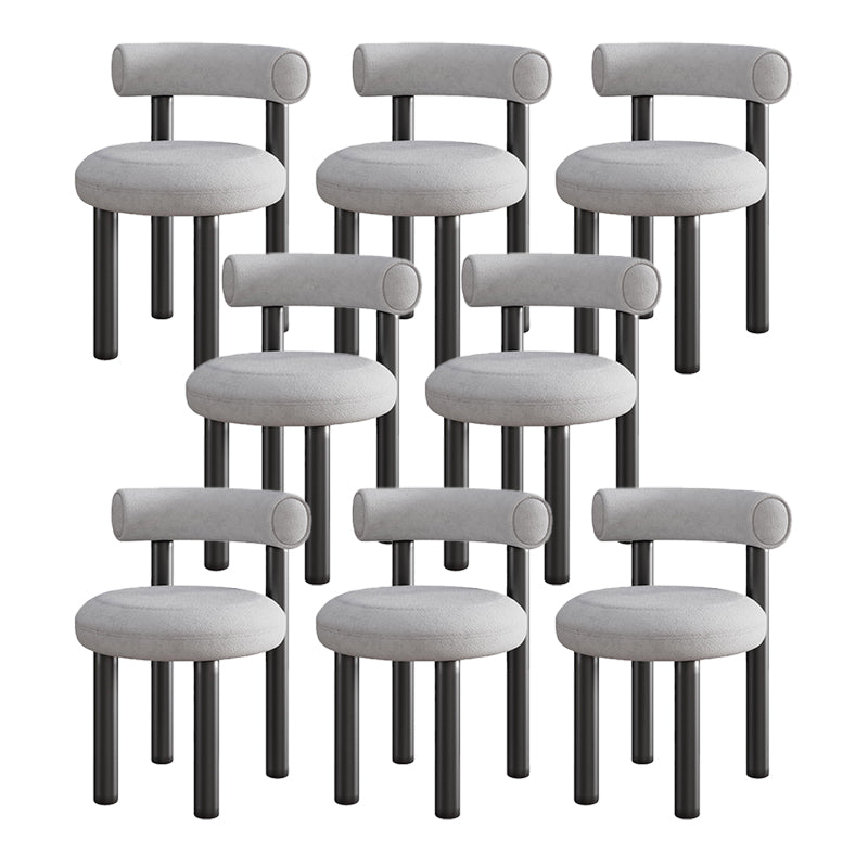 Contemporary Velvet Dining Armless Chair Metal Dining Chairs for Home Use
