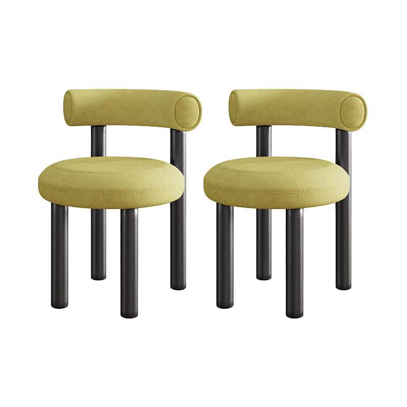 Contemporary Velvet Dining Armless Chair Metal Dining Chairs for Home Use