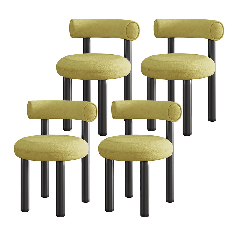 Contemporary Velvet Dining Armless Chair Metal Dining Chairs for Home Use