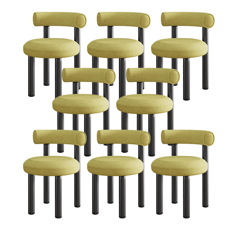 Contemporary Velvet Dining Armless Chair Metal Dining Chairs for Home Use