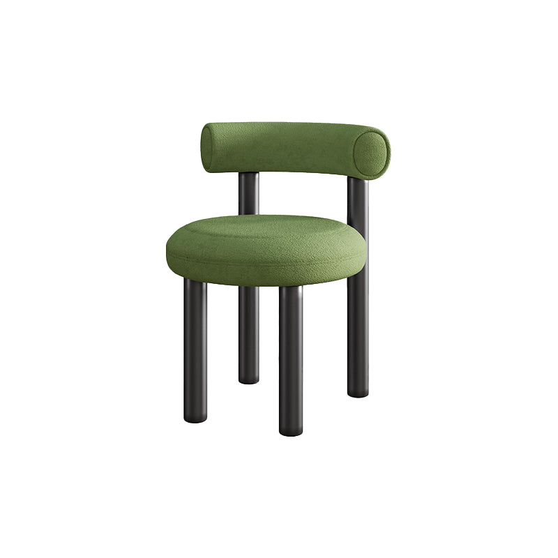 Contemporary Velvet Dining Armless Chair Metal Dining Chairs for Home Use
