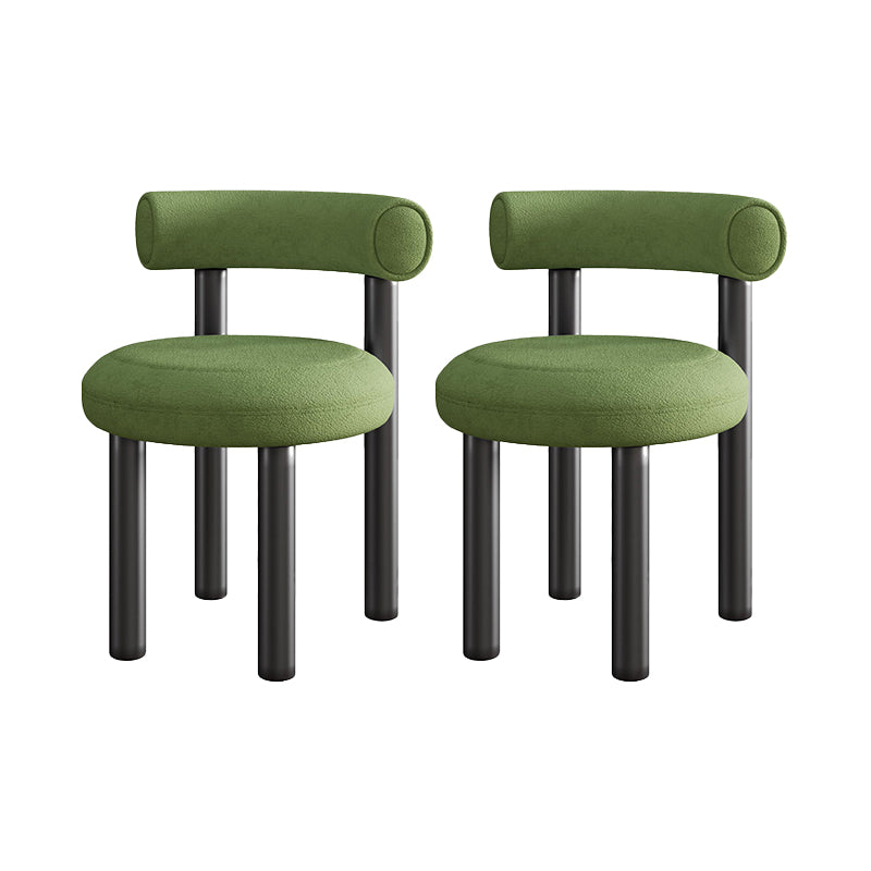 Contemporary Velvet Dining Armless Chair Metal Dining Chairs for Home Use