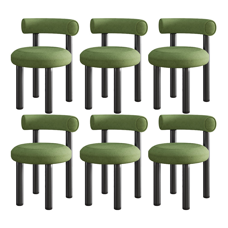 Contemporary Velvet Dining Armless Chair Metal Dining Chairs for Home Use