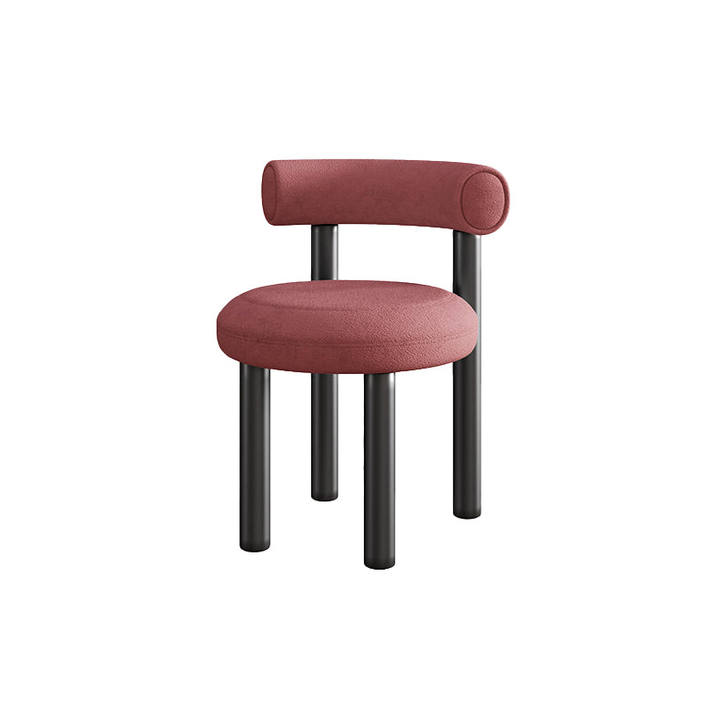 Contemporary Velvet Dining Armless Chair Metal Dining Chairs for Home Use