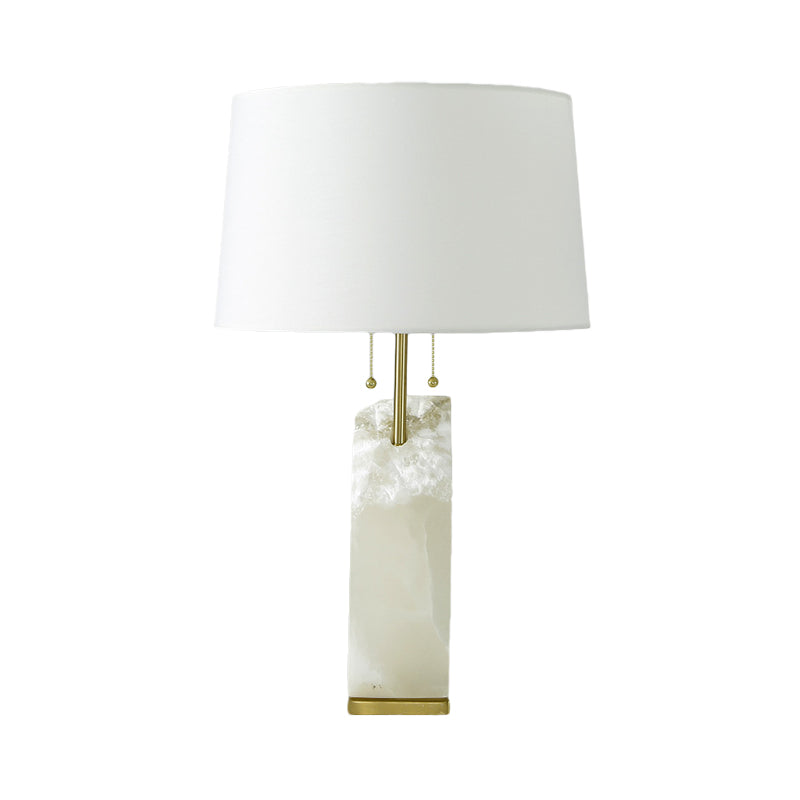 Modernisme 1 tête de chevet de tête lampe à tambour blanc livre Light avec de l'ombre en tissu