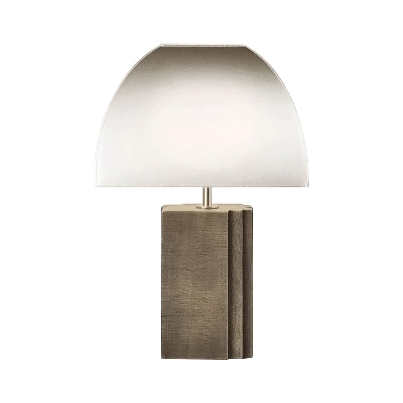 Graue kurvige Aufgabenlampe moderne 1 Kopfstoffschreibtisch Licht mit rechteckiger Harzbasis