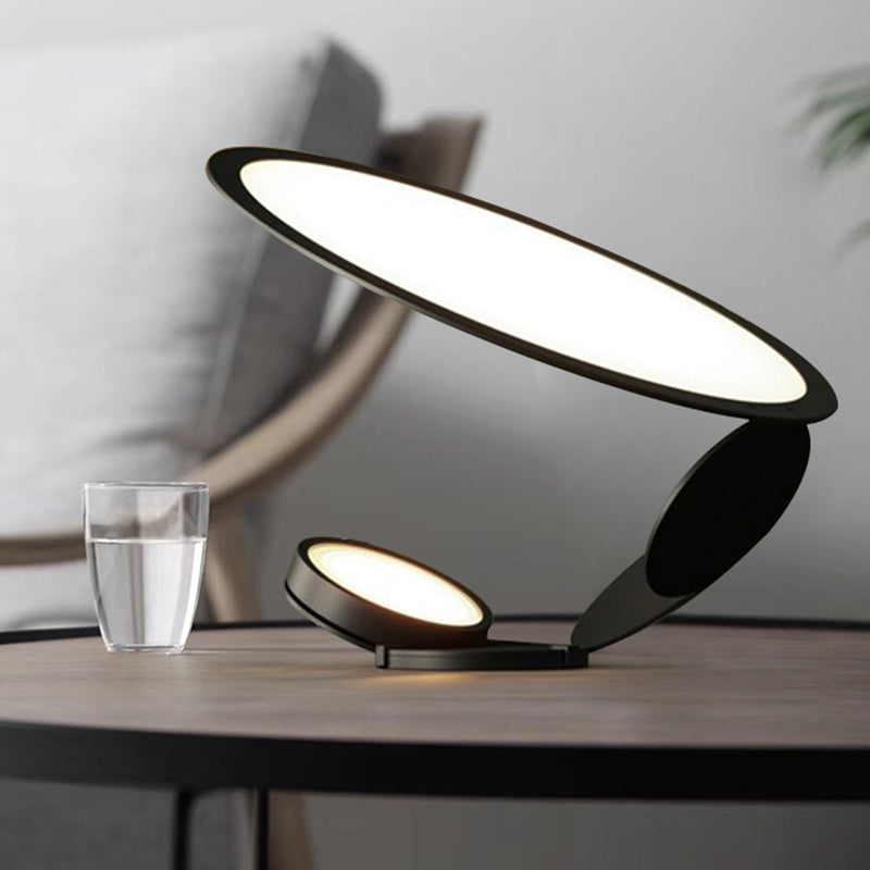 Éclair de travail circulaire noir moderniste LED Metal Reading Livre Light for Living Room