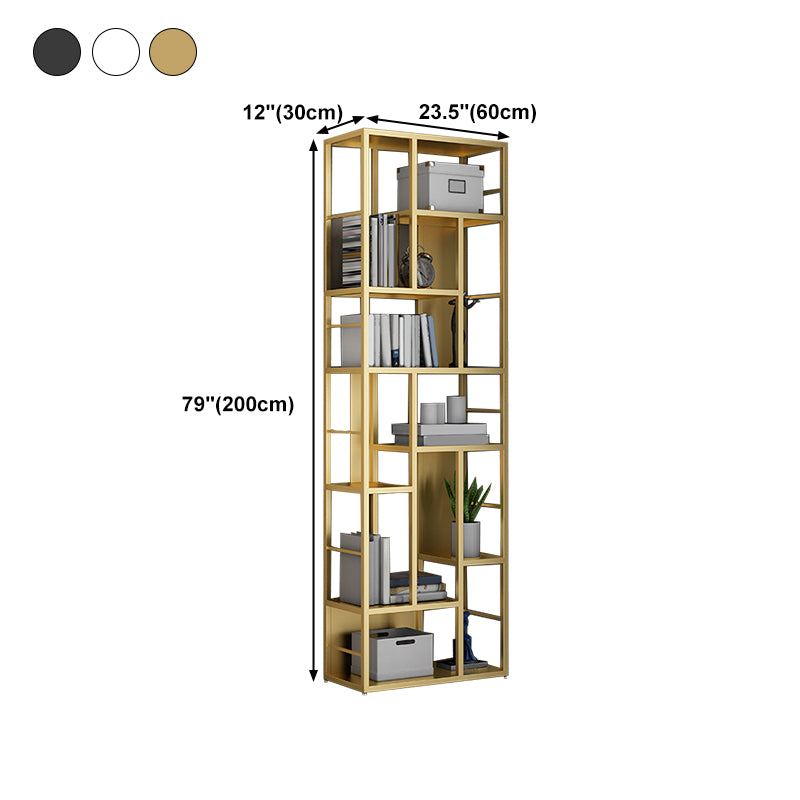 11.81"W Bookcase Contemporary Style Open Back Bookshelf for Home Office